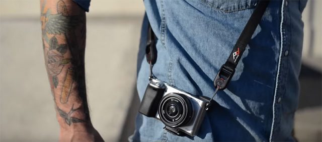 The Peak Design Leash. Ultralight, minimalist, and perfect for tiny cameras.
