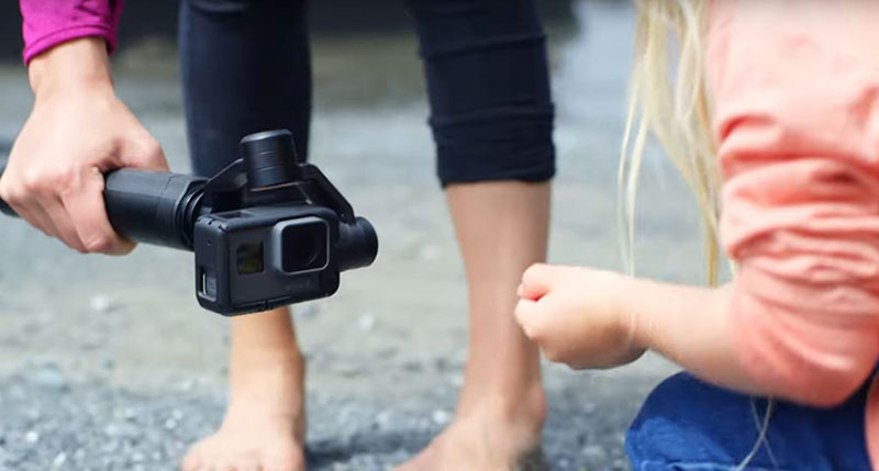 GoPro Hero 5 with the Karma Grip 3-axis stabilizer.