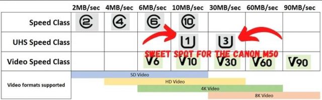 Best SD Cards for the Canon M50 UHS-1 vs UHS-II