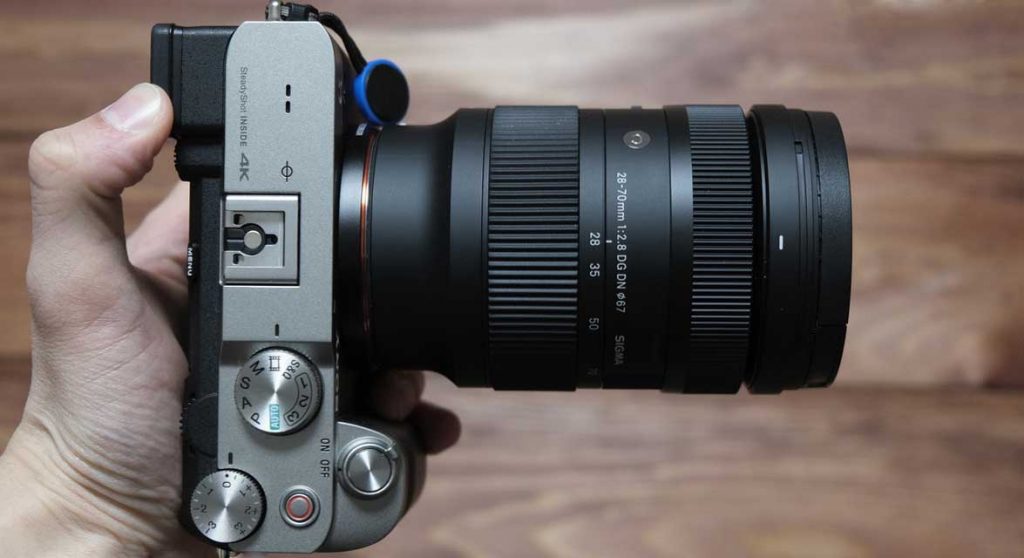 Sigma 28-70mm f/2.8 on Sony a7c. One of the smallest zoom lenses for Sony.