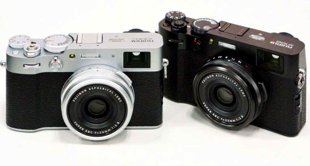 Comparison between the black and silver Fuji X100V