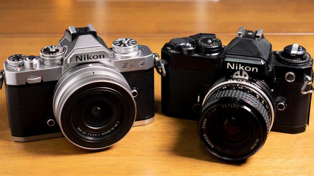 Nikon zfc compared to a Nikon film SLR (Nikon FE)