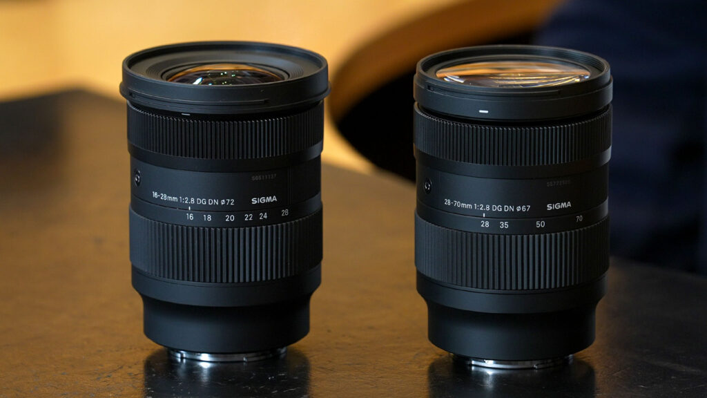 Sigma 16-28mm f/2.8 side by side with the Sigma 28-70mm f/2.8 DG DN Contemporary