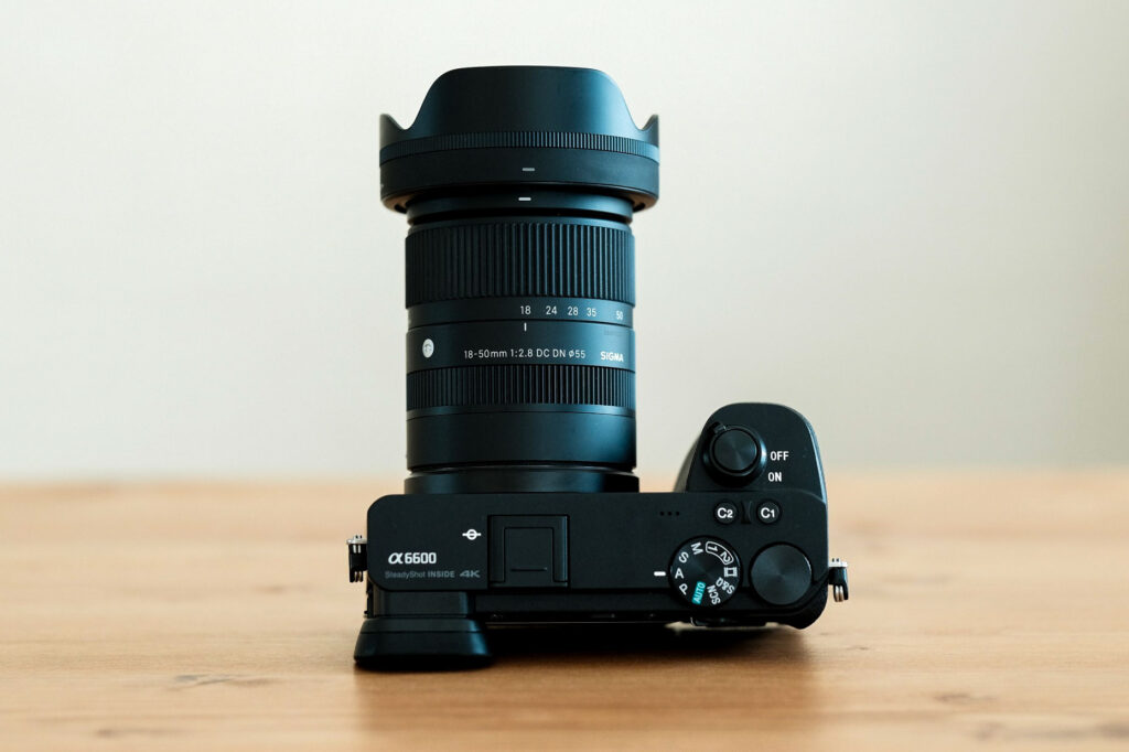 Best Sigma zoom lens for Sony APS-C - Sigma 18-50mm f/2.8 mounted on a Sony a6600